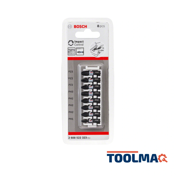 Set Bit 8 pzas 25mm Contol Impacto PH1(1) PH2(3) PH3 (1) PZ(2) PZ3 (1) 2608.522.323-000