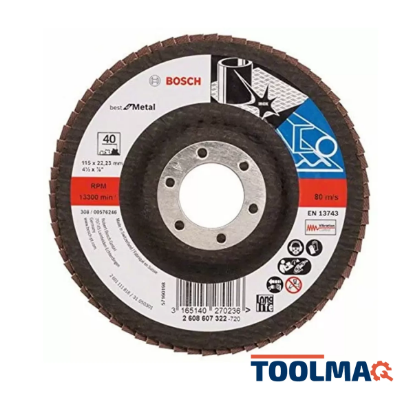 Disco Flap Best for Metal 4.5" Grano 40 Plano 2608.607.322-000 