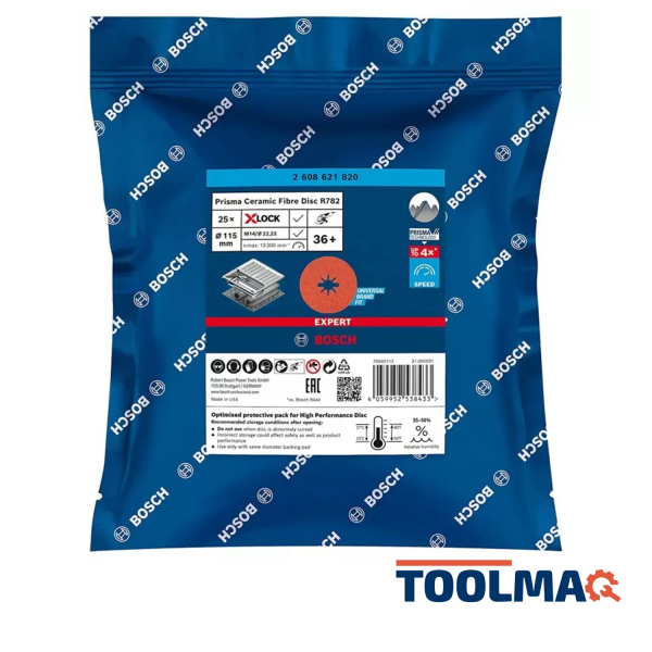 Disco Fibra X-LOCK R782, Ø115mm, G 36+, R782, 25pcs 2608.621.820-000 