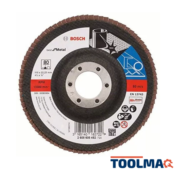 Disco Flap Best for Metal 4.5"Grano 80 Curvo 2608.605.452-000 