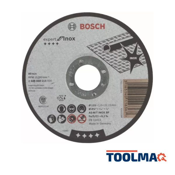 Disco Abrasivo Corte Expert for INOX 115x1.6 (Recto) 2608.600.215-000 