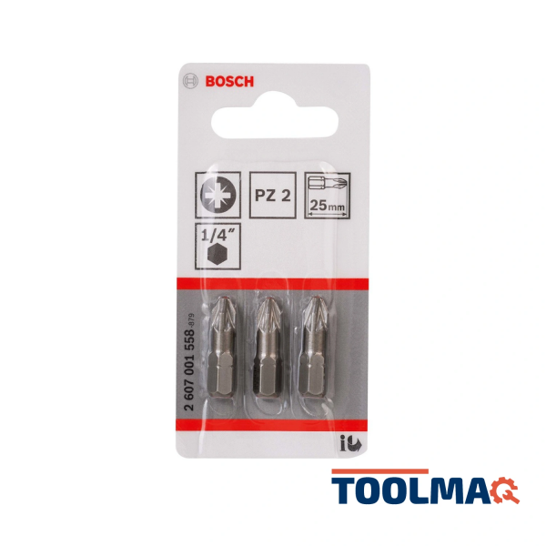 Punta POZIDRIV 2X25mm.3U. BOSCH 2607.001.558-000