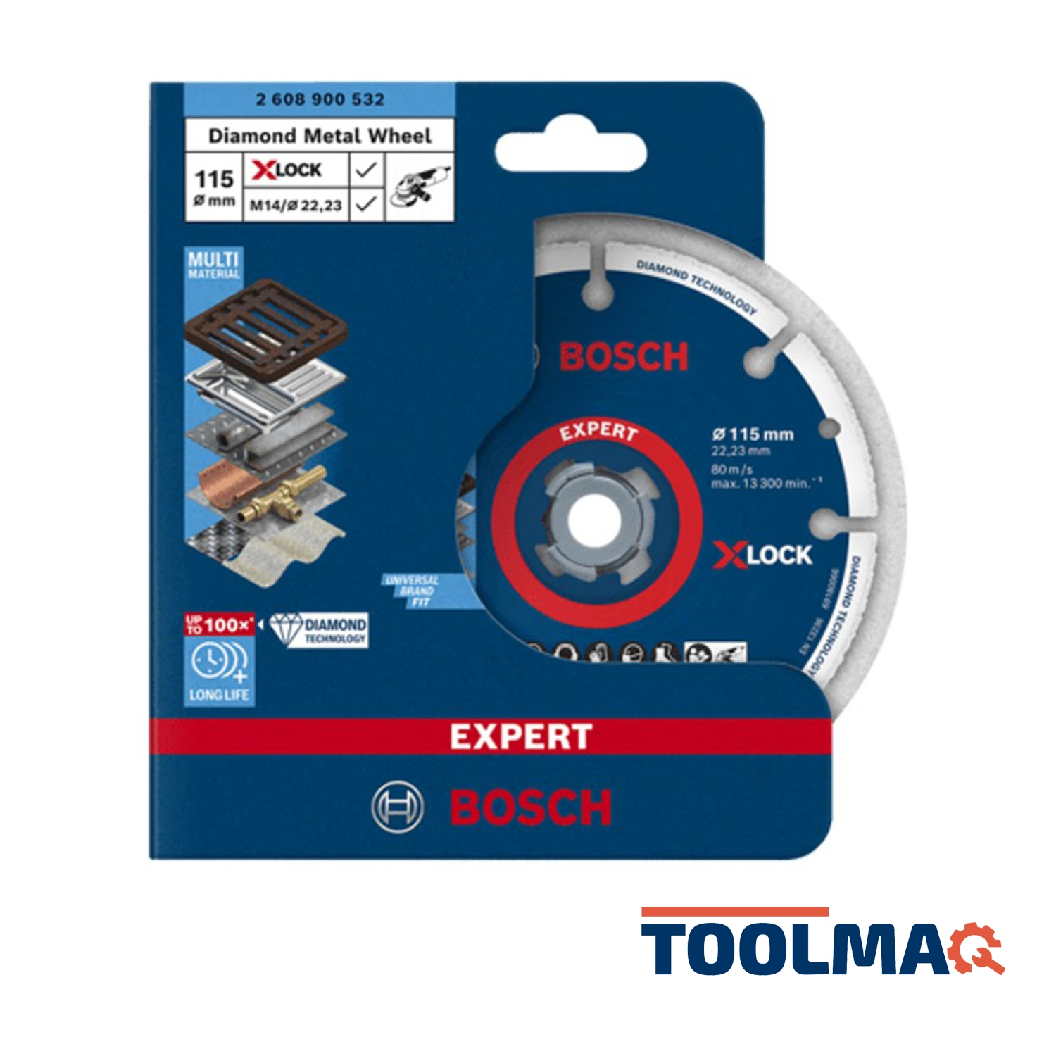 Disco Diamantado X-LOCK para Metal 4-1/2" 22,23mm Bosch 2608.900.532-000