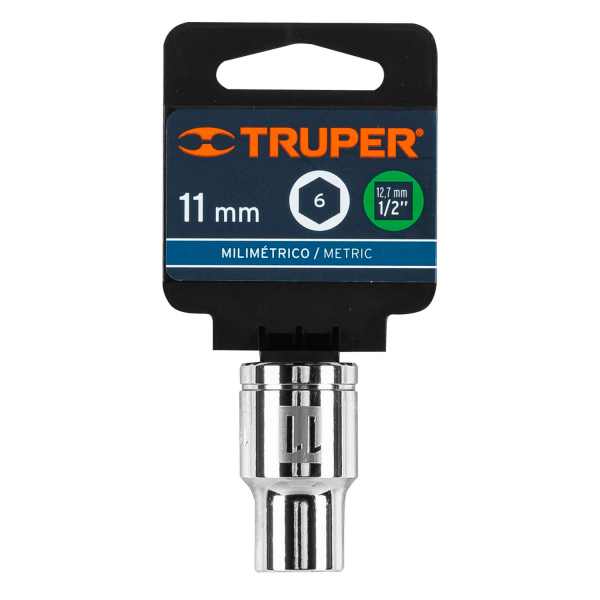 Dado de 11 mm, 6 puntas, cuadro 1/2", Truper 13261