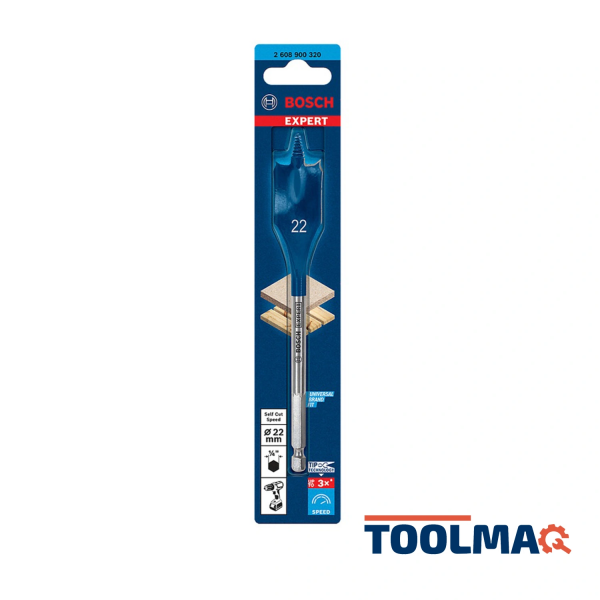 Broca Paleta 1/4" Hex 22 x 152mm para Madera Bosch Expert 2608.900.320-000