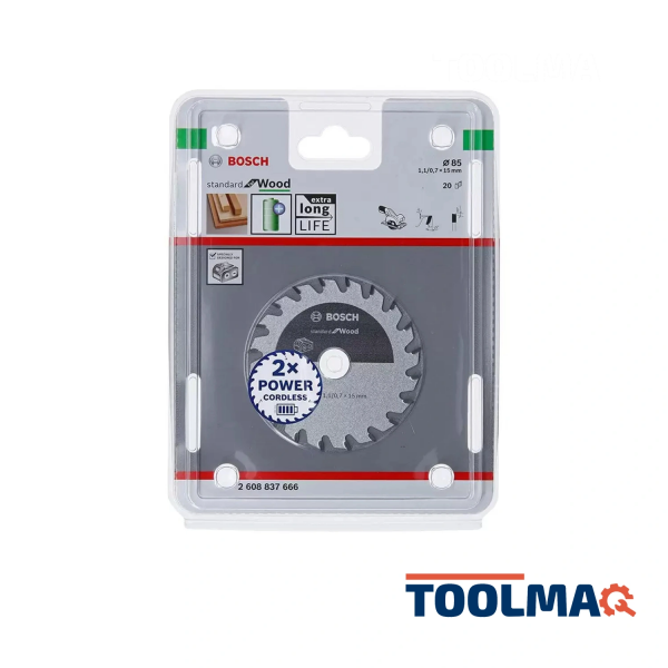 Disco de corte para 85 x 15 x 1.1mm 20D Standar For Wood 2608.837.666-000 