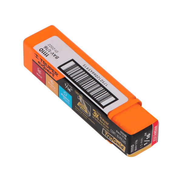 Broca HSS 1/16″ Trugold para metal, Truper Expert BAV-1/16 11110