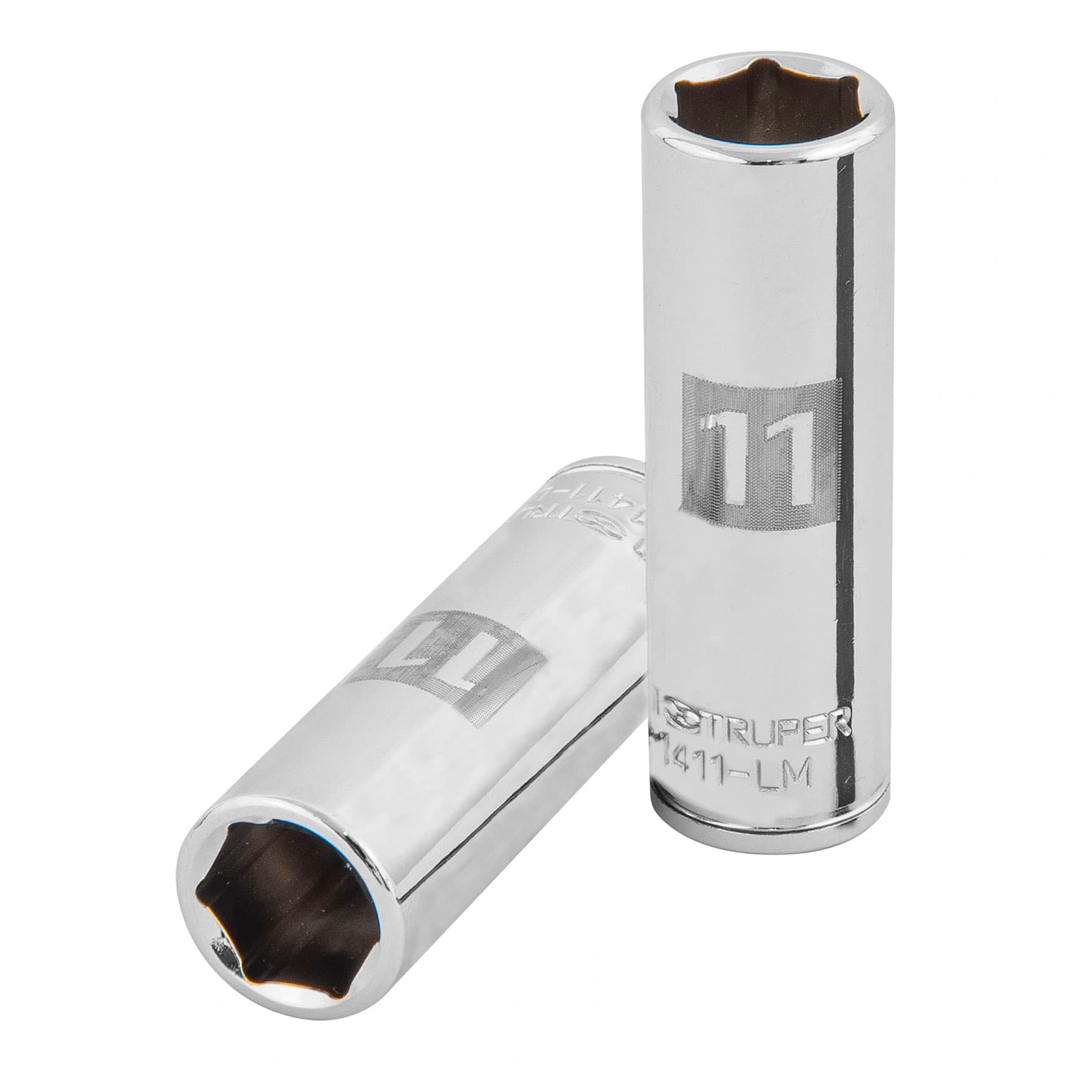 Dado largo de 11 mm, 6 puntas, cuadro 1/4", Truper 13205