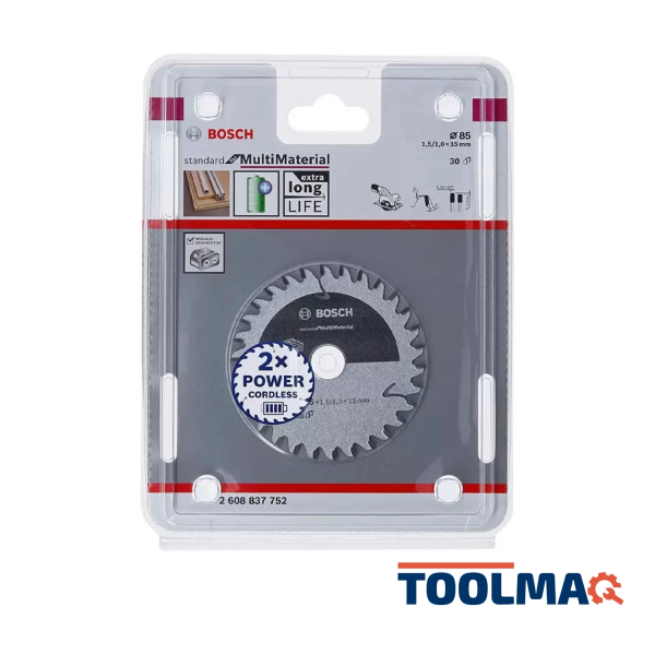 Disco de corte para 85 x 15 x 1mm 30D Standar For Multimaterial 2608.837.752-000 