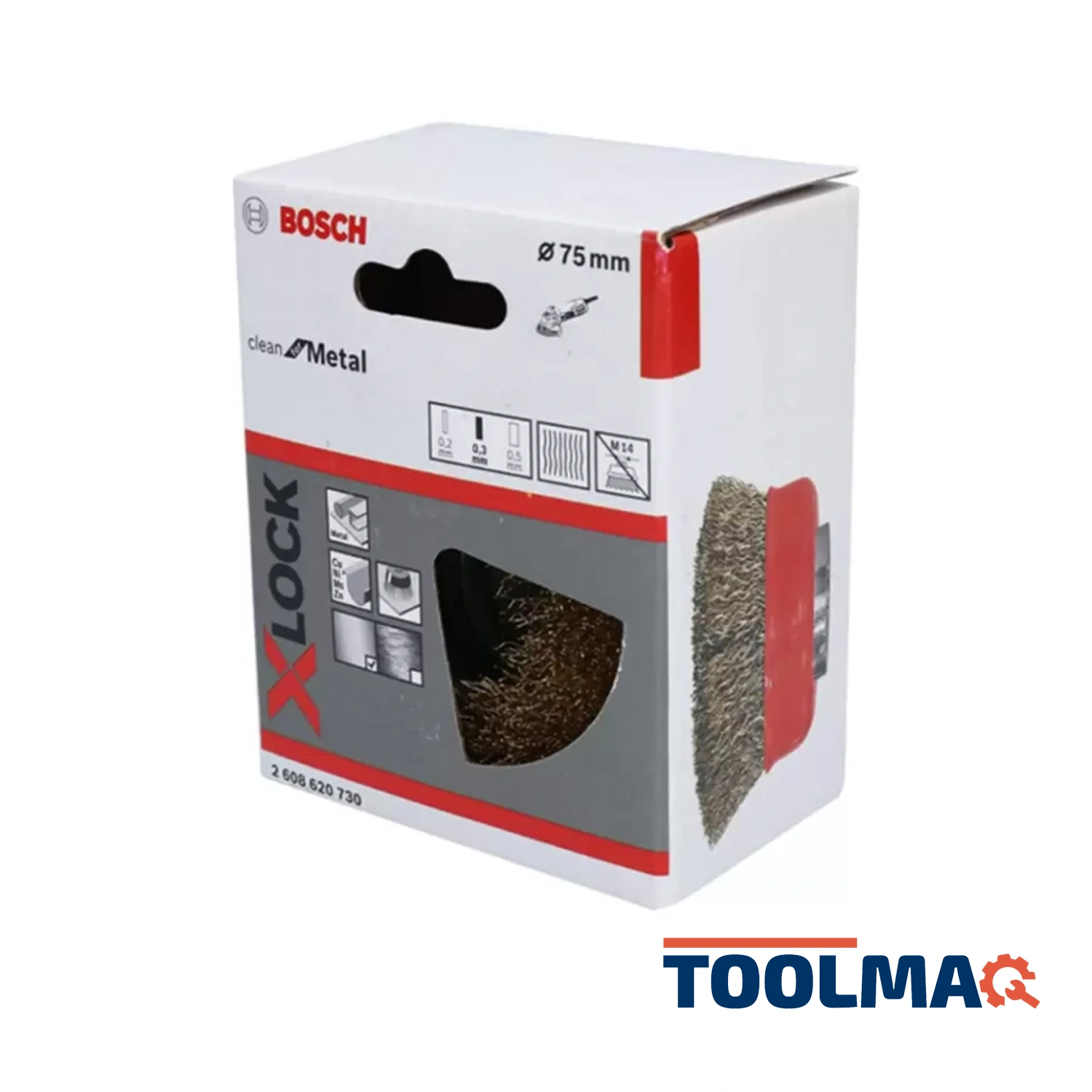 Cepillo Copa Rizada 3” X M14 X-LOCK 0.3mm Bosch 2608.620.730-000 