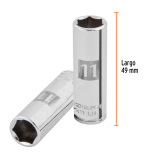 Dado largo de 11 mm, 6 puntas, cuadro 1/4", Truper 13205 - Vista 4