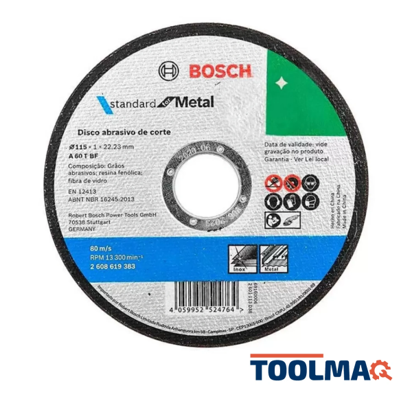 Disco Corte Metal 4 1/2" Bosch 2608.619.383-000 