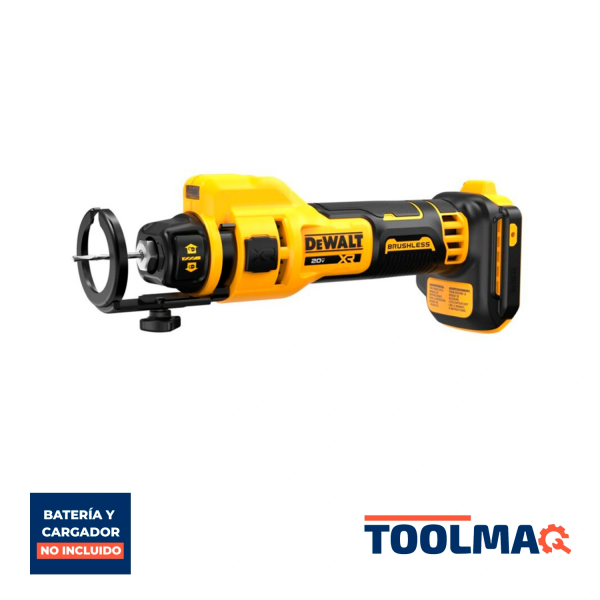 Cortadora de Drywall 1/8" - 1/4" 20V Brushless Baretool Dewalt DCE555B
