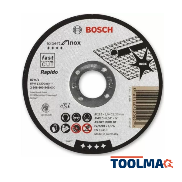 Disco Abrasivo Corte Expert for INOX 115X1.0 (Recto) 2608.600.545-000 